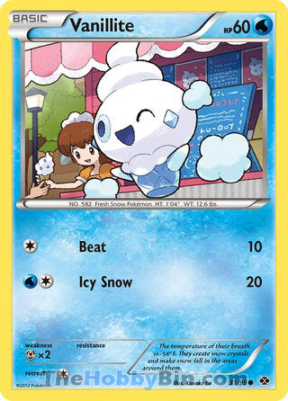 Vanillite #31/99 Common - Next Destinies Pokemon card