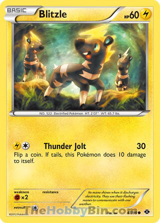 Blitzle #47/99 Common - Next Destinies Pokemon card