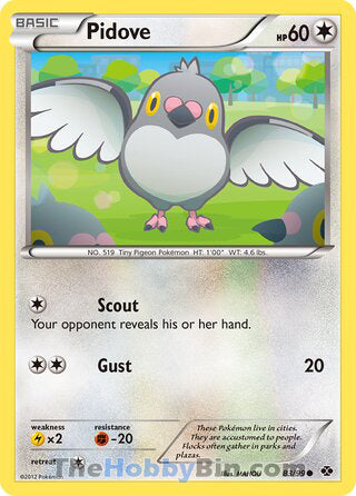 Pidove #83/99 Common - Next Destinies Pokemon card