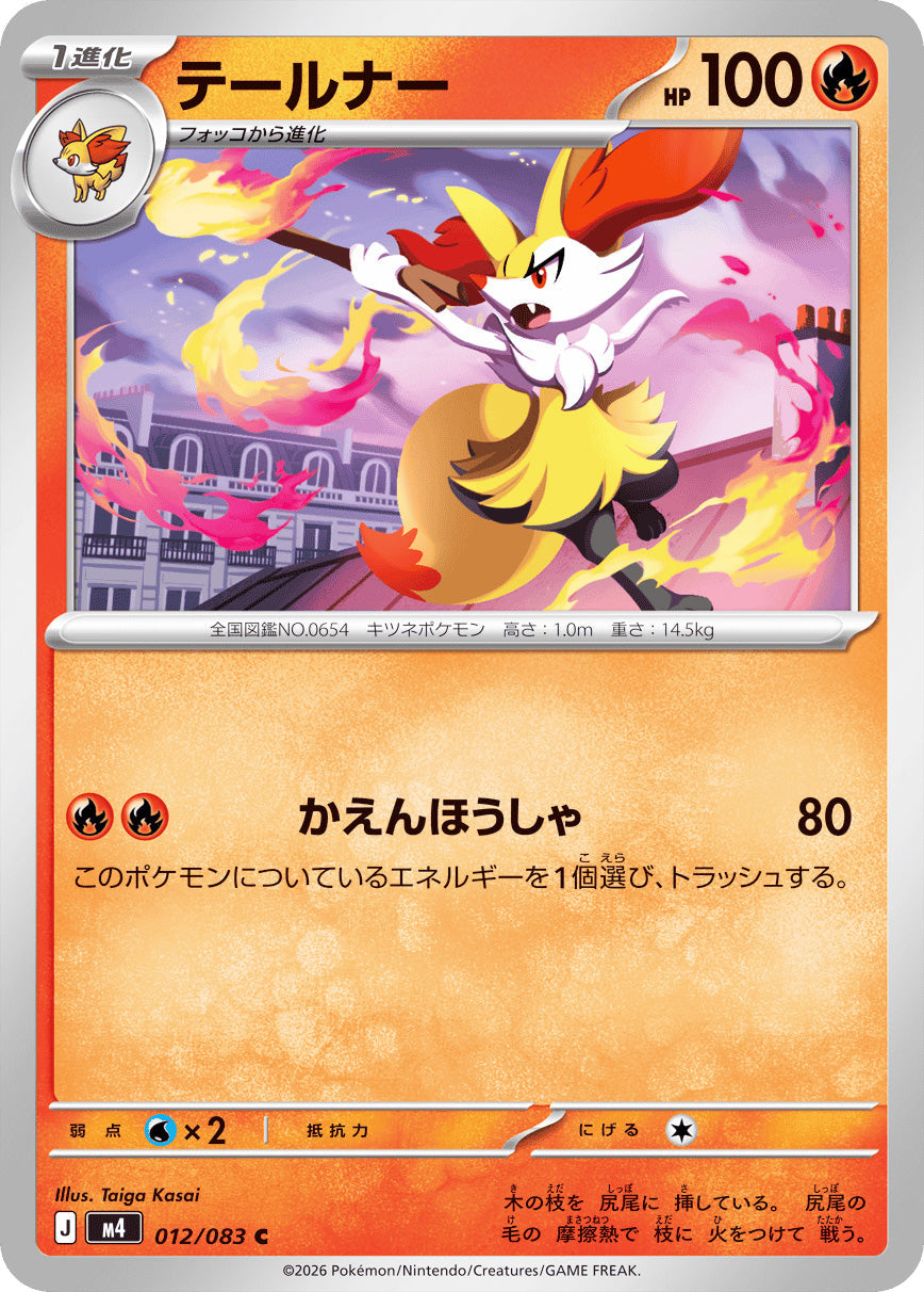 0012 Braixen Common Ninja Spinner