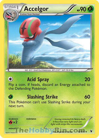 Accelgor #12/101 Rare - Noble Victories Pokemon card