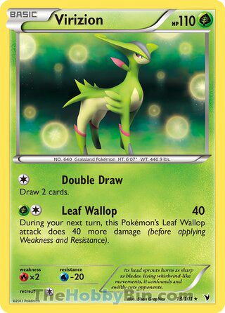 0013 Virizion Holo Rare Noble Victories