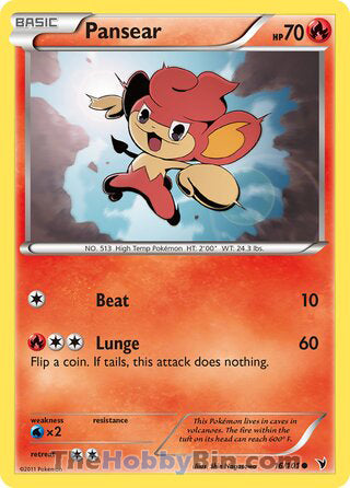 Pansear #16/101 Common - Noble Victories Pokemon card