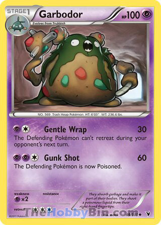 Garbodor #49/101 Uncommon - Noble Victories Pokemon card