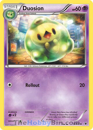 Duosion #51/101 Uncommon - Noble Victories Pokemon card