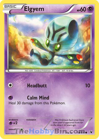 Elgyem #54/101 Common - Noble Victories Pokemon card
