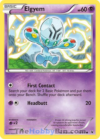 Elgyem #55/101 Common - Noble Victories Pokemon card