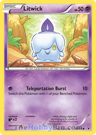 Litwick #58/101 Common - Noble Victories Pokemon card