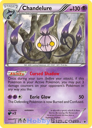 Chandelure Noble Victories Rare #60/101