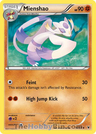 Mienshao #70/101 Uncommon - Noble Victories Pokemon card