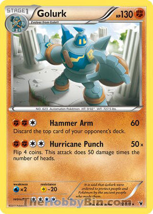 0072 Golurk Rare Noble Victories