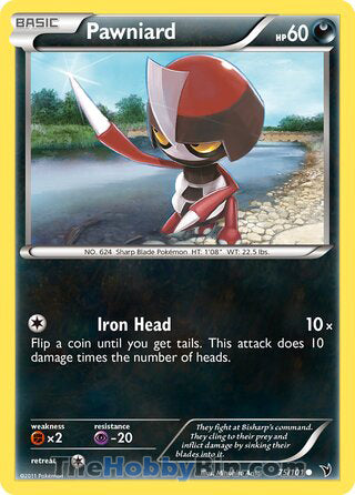 Pawniard #75/101 Common - Noble Victories Pokemon card