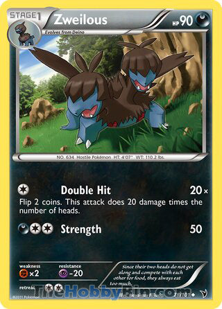 Zweilous #78/101 Uncommon - Noble Victories Pokemon card