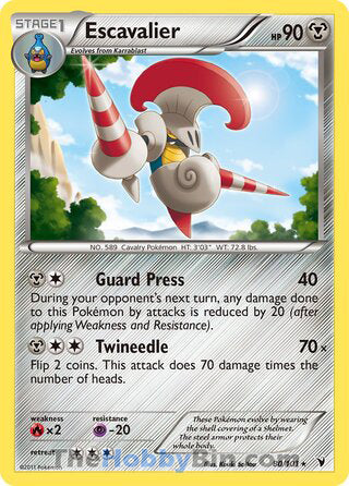 Escavalier #80/101 Rare - Noble Victories Pokemon card