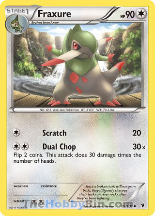 Fraxure #87/101 Uncommon - Noble Victories Pokemon card