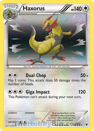0088 Haxorus Holo Rare Noble Victories