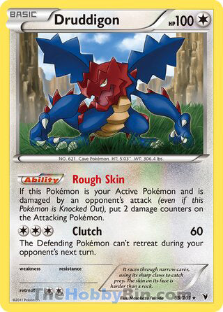 Druddigon #89/101 Rare - Noble Victories Pokemon card