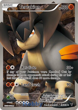 Terrakion #99/101 Ultra Rare - Noble Victories Pokemon card
