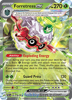 0002 Forretress ex Double Rare Paldean Fates