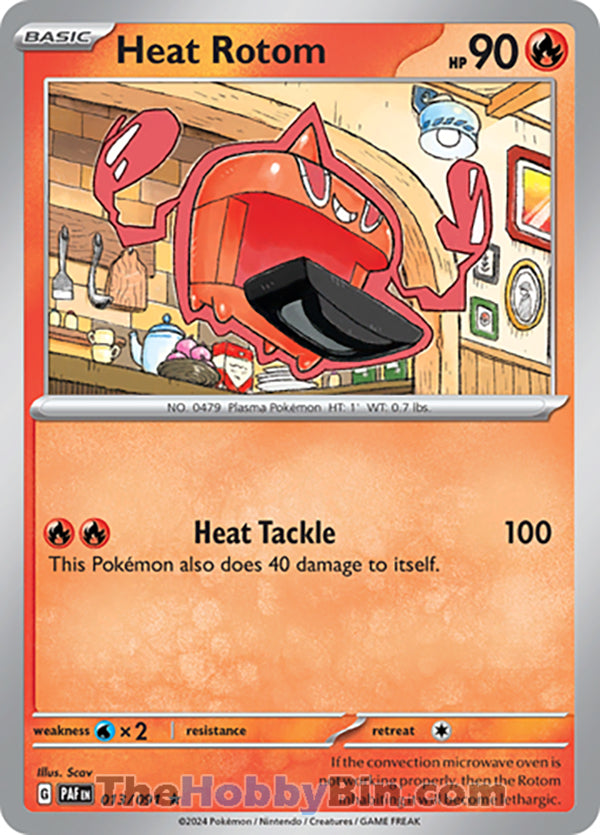 Heat Rotom #013/091 Rare - Paldean Fates Pokemon card