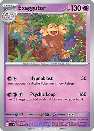 0024 Exeggutor Rare Paldean Fates