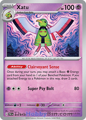 0026 Xatu Rare Paldean Fates