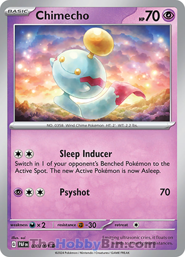Chimecho #030/091 Common - Paldean Fates Pokemon card