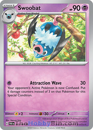 0033 Swoobat Uncommon Paldean Fates