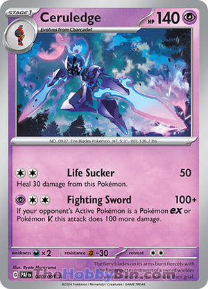 0040 Ceruledge Rare Paldean Fates