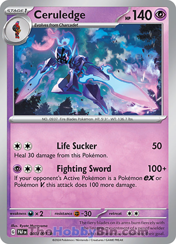 Ceruledge #040/091 Rare - Paldean Fates Pokemon card