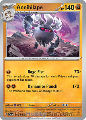 0047 Annihilape Rare Paldean Fates