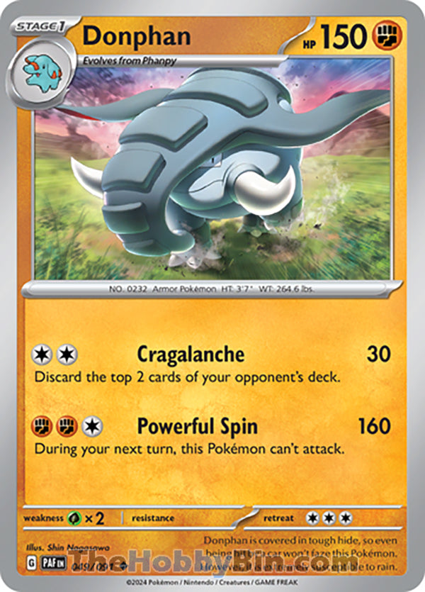 Donphan #049/091 Uncommon - Paldean Fates Pokemon card