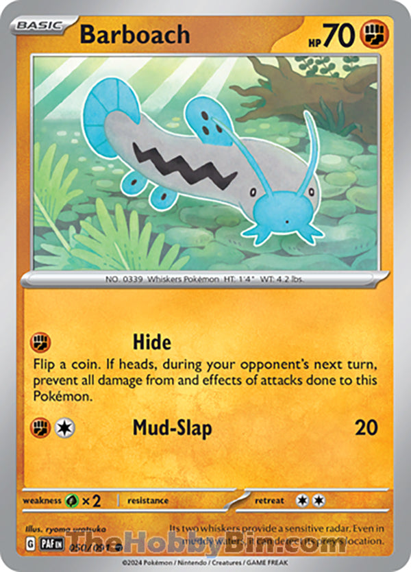 Barboach #050/091 Common - Paldean Fates Pokemon card