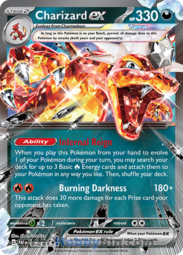 Charizard ex #054/091 Double Rare - Paldean Fates Pokemon card