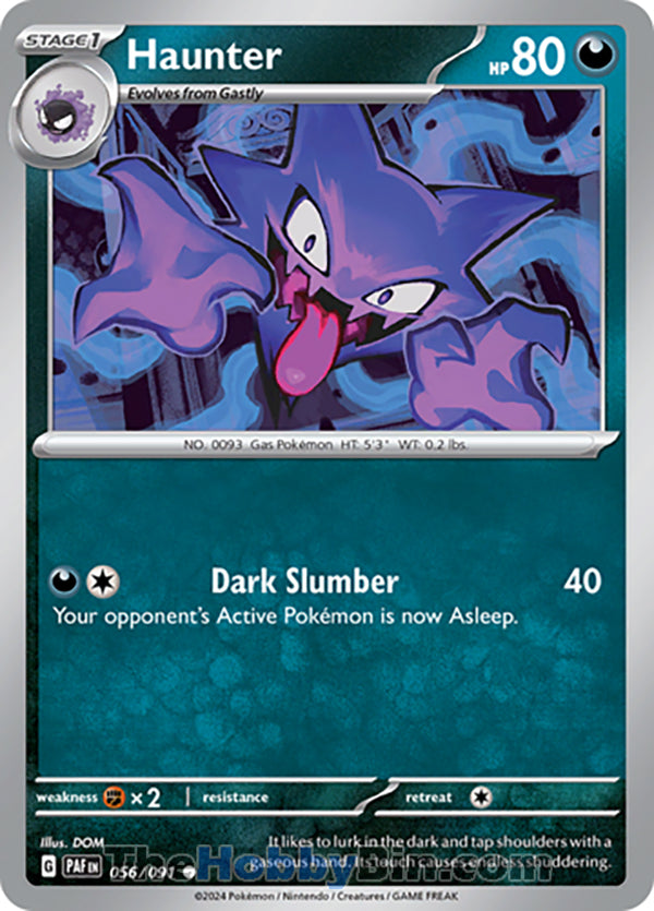 Haunter #056/091 Common - Paldean Fates Pokemon card
