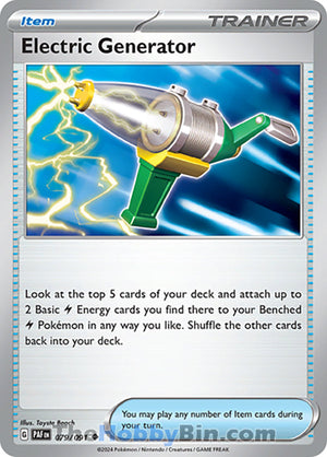 0079 Electric Generator Uncommon Paldean Fates