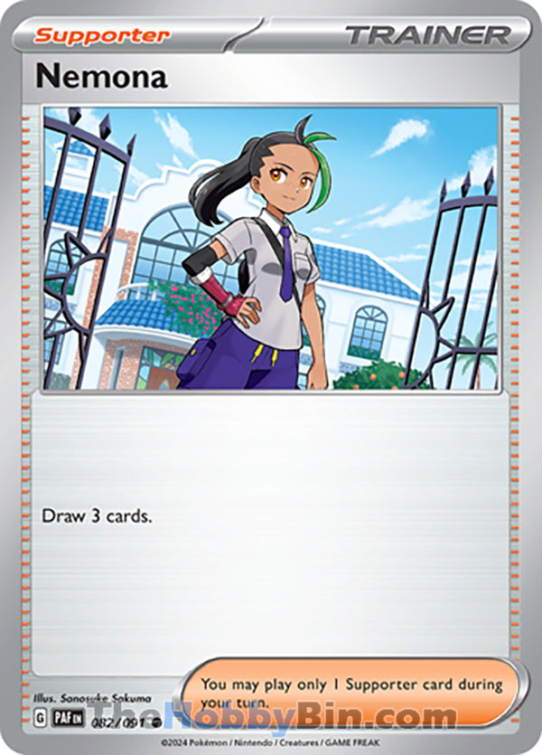 Nemona #082/091 Common - Paldean Fates Pokemon card