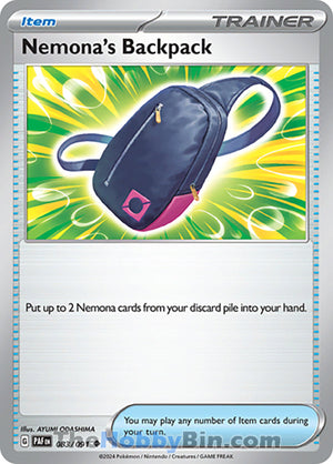 0083 Nemona's Backpack Uncommon Paldean Fates