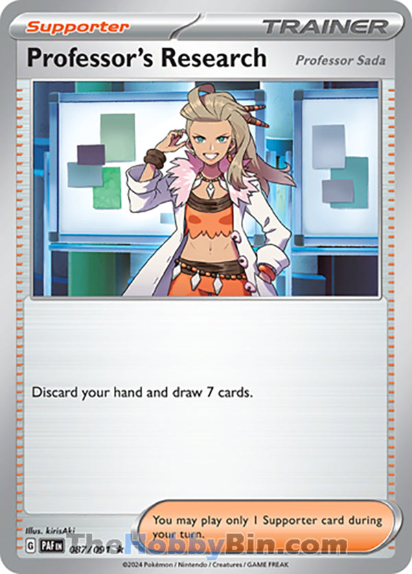 Professor's Research #087/091 Rare - Paldean Fates Pokemon card