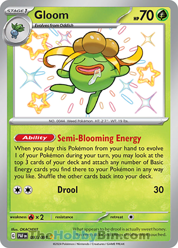 Gloom #093/091 Shiny Rare - Paldean Fates Pokemon card