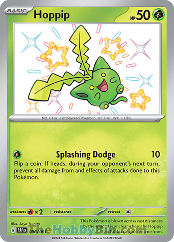 Hoppip #096/091 Shiny Rare - Paldean Fates Pokemon card