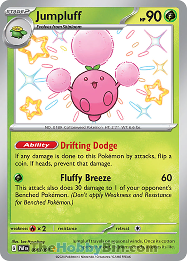 Jumpluff #098/091 Shiny Rare - Paldean Fates Pokemon card