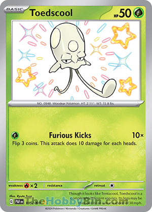 0105 Toedscool Shiny Rare Paldean Fates