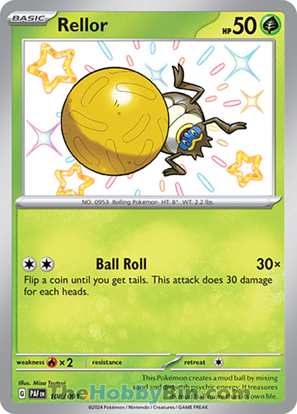 Rellor #108/091 Shiny Rare - Paldean Fates Pokemon card