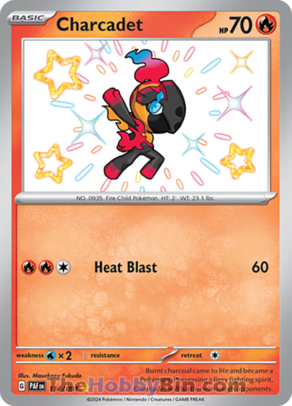 Charcadet #114/091 Shiny Rare - Paldean Fates Pokemon card