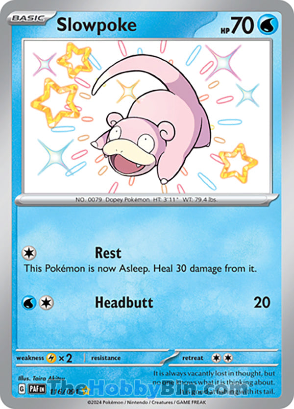 Slowpoke #116/091 Shiny Rare - Paldean Fates Pokemon card