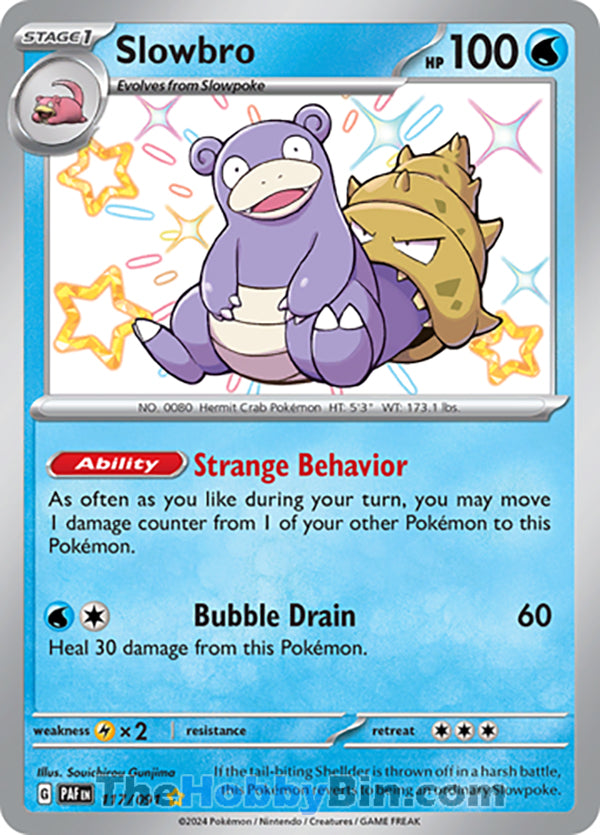 Slowbro #117/091 Shiny Rare - Paldean Fates Pokemon card