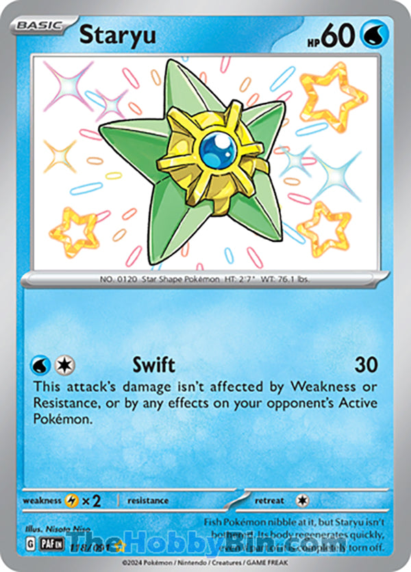 Staryu #118/091 Shiny Rare - Paldean Fates Pokemon card