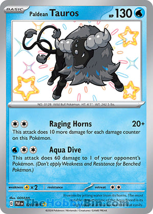 0120 Paldean Tauros Shiny Rare Paldean Fates