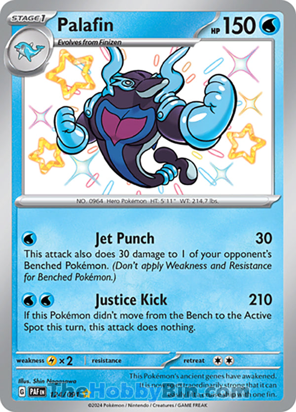 Palafin #124/091 Shiny Rare - Paldean Fates Pokemon card